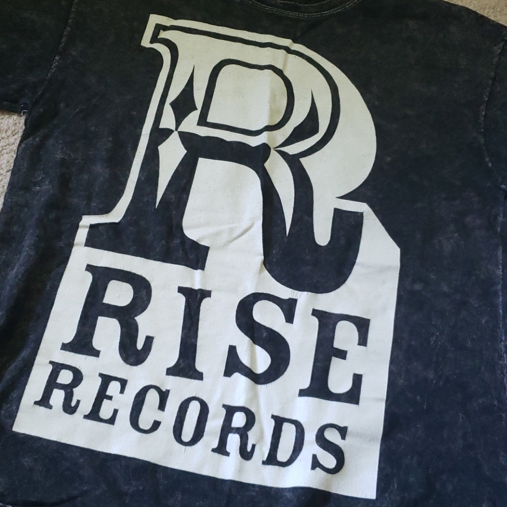 Rise Records medium tee warped tour acid wash